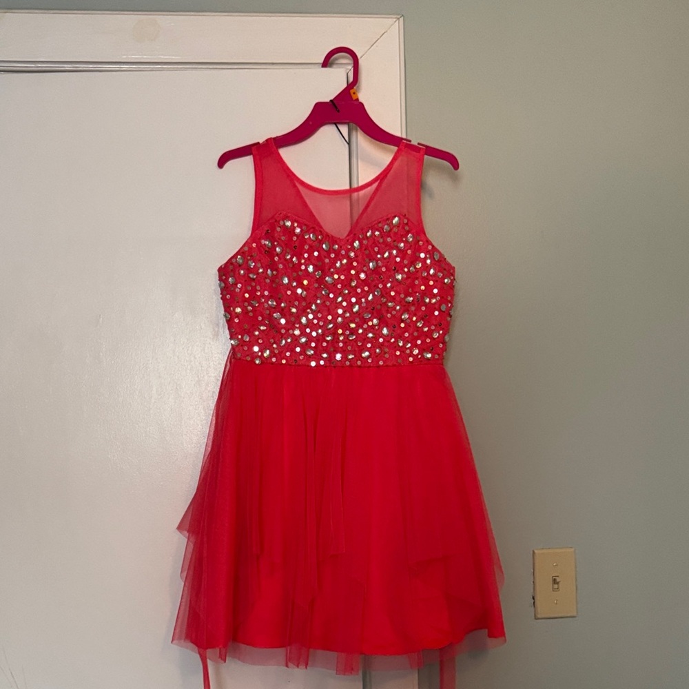 Rare Editions Red Sparkle Kids Dress